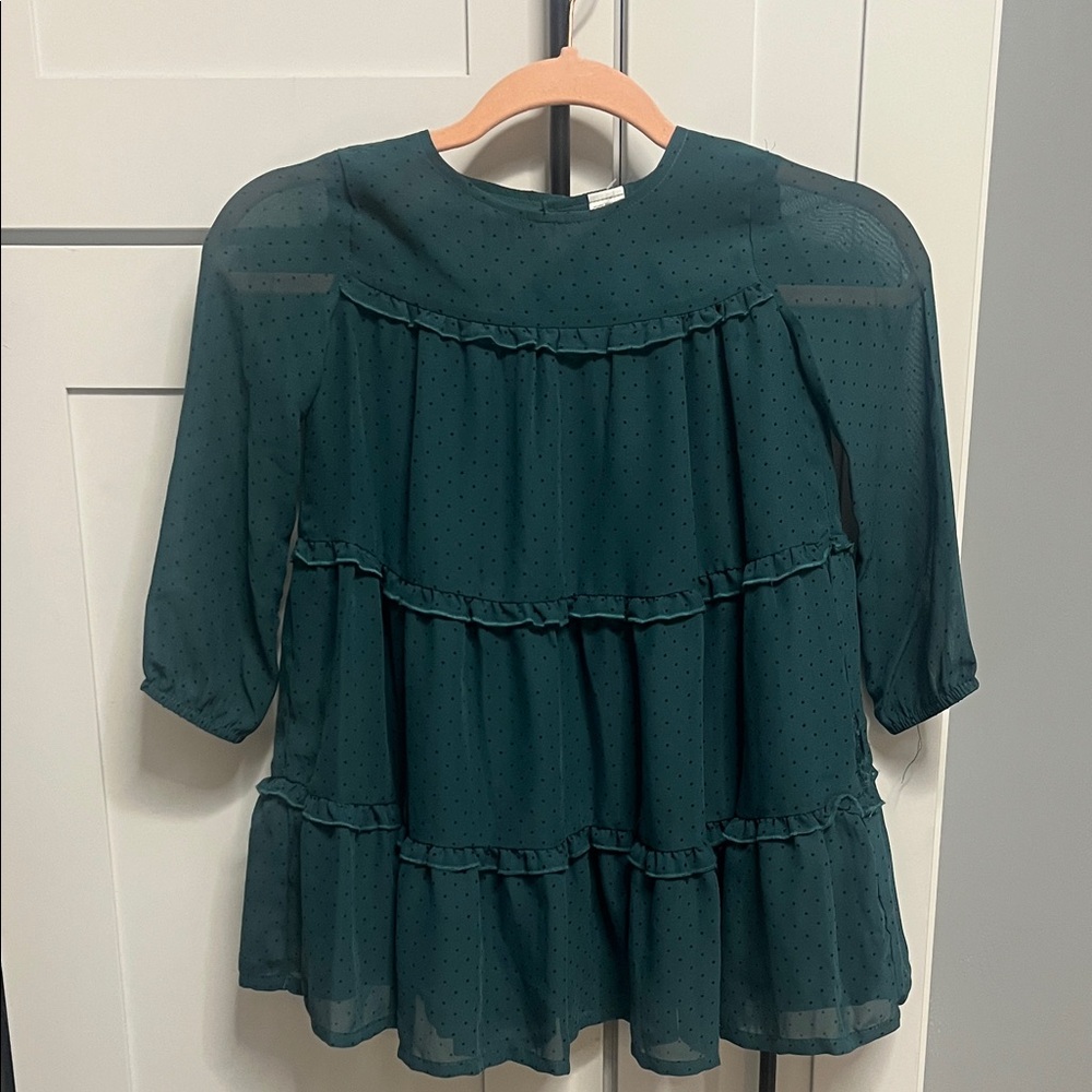 Carter's Green Tiered Kids Blouse